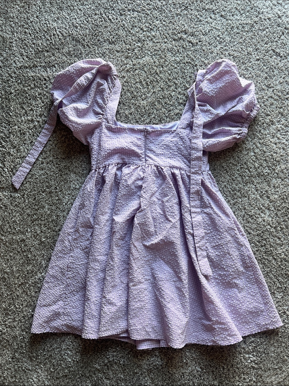 mable Lavender Square Neck Mini babydoll Dress - Picture 3 of 3
